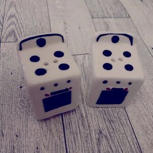 White and Black Stove Salt and Pepper Shakers